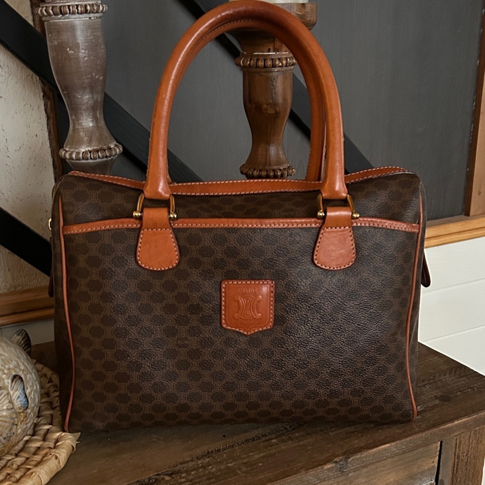 💯 Authentic Celine Brown and Tan Satchel - Picture 12 of 14